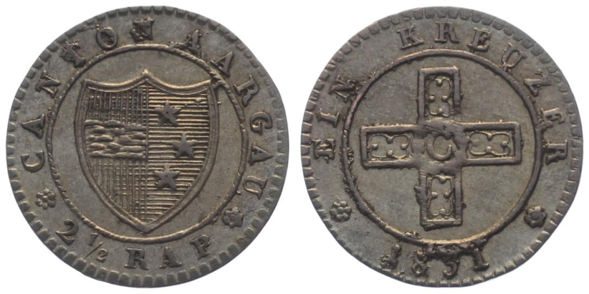 Aargau 1/2 Batzen 1831